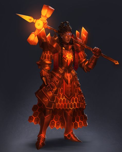 Fire Giant Female, Dnd Genasi, Genasi Female, Fire Giant, Fire Giants, Pathfinder Character, Black Characters, D&d Dungeons And Dragons, Black Anime Characters