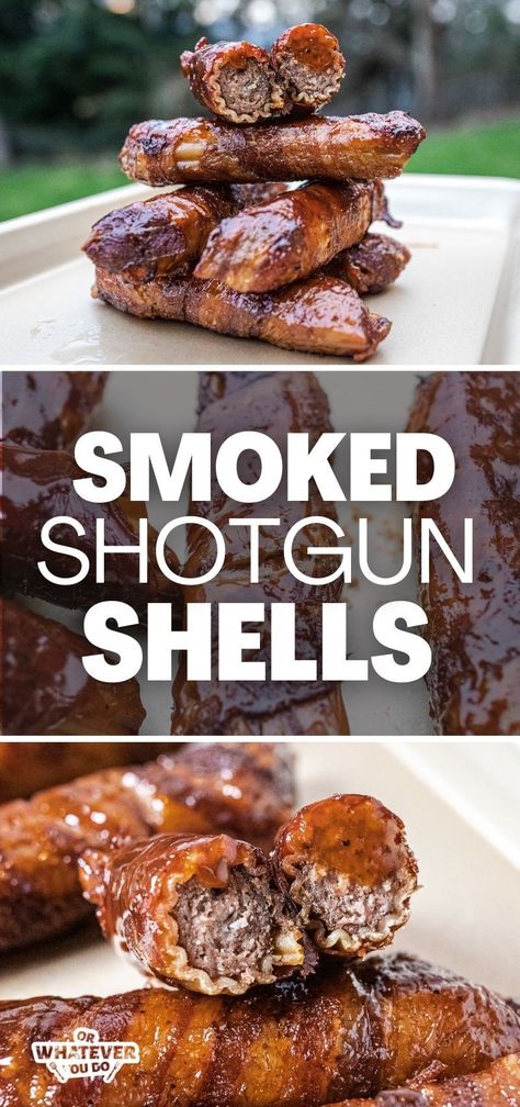 Hamburger Meat Recipes Smoker, Traeger Smoked Dips, Appetizer Recipes On Smoker, Shotgun Shell Recipe, Smoked Meat Appetizers, Best Smoker Appetizers, Bbq Shotgun Shells Recipe, Appetizers On Smoker, Shotgun Shells Recipe Smoker