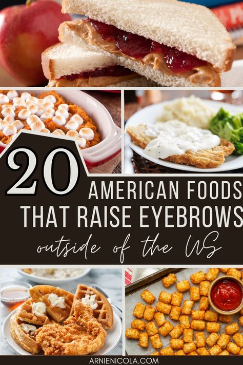 What exactly is American food? It can sometimes be a challenge to define because of the country’s expansive landscape and diversity, all of which contribute to the national cuisine. But America has unique delicacies and treats that can rarely be found anywhere else and haven’t won over global tastebuds., american foods banned in other countries, american foods classic Boxed Mac And Cheese, American Foods, Grilling Sides, Healthy Food Inspiration, Ambrosia Salad, Healthy Grilling, Chicken And Waffles, Signature Dishes, Work Lunch