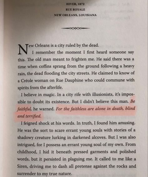 The first page of The Beautiful-Renée Ahdieh New Orleans, The Beautiful By Renee Ahdieh, Renee Ahdieh, Believe In Magic, First Page, Book Quotes, The First, Old Things, In This Moment