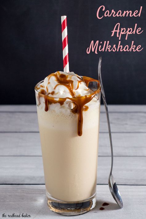 Milkshake No Ice Cream, Summer Milkshakes, Apple Milkshake, Delicious Milkshakes, Caramel Milkshake, Milkshake Recipe Easy, Homemade Milkshake, Ice Cream Smoothie, Frosty Recipe