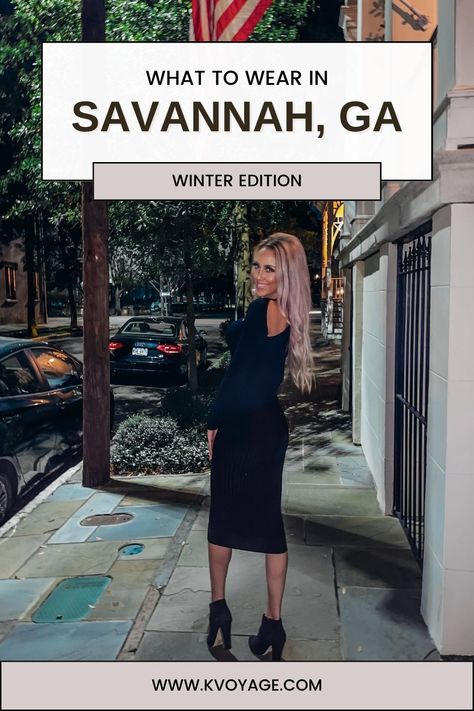 Don't let the chilly weather keep you from exploring Savannah, Georgia, one of the South's most enchanting cities! 🎠 Discover the perfect outfits and essentials to stay warm and stylish with our Winter Packing Guide ❄️👗. Click to uncover the secrets for a picture-perfect winter escape! Savannah Georgia Winter, Girls Weekend Outfits, Georgia Winter, Winter Dinner Outfit, Bodysuit Jeans, Comfortable Winter Outfits, Georgia Girls, Packing Guide, Winter Packing