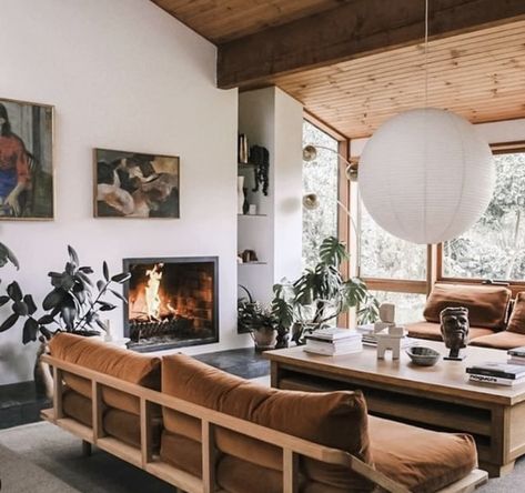 Boho Interior, Mid Century Modern House, Living Room Inspo, A Living Room, Interior Inspo, House Inspo, Dream Home Design, Home Fashion, 인테리어 디자인