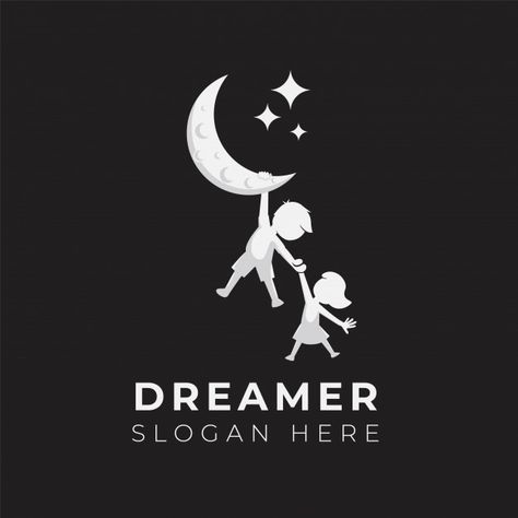 Dream Logo Design Ideas, Dreamers Logo, Dream Logo Design, 1st Birthday Wishes, Baby Statue, G Logo Design, Logo Design Illustration, Dream Logo, Logo Character