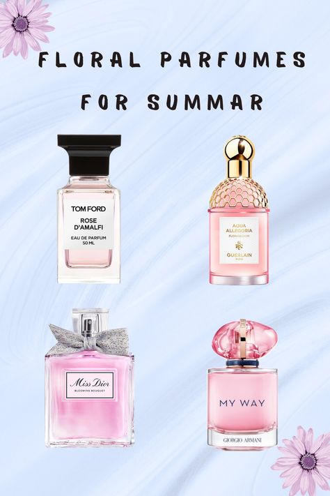 Top Floral Parfumes for an Unforgettable Summer🌻    floral parfumes; summer parfumes; best summer parfumes; Miss Dior Blooming Bouquet, Rose D, Perfume Scents, Miss Dior, Top Floral, Summer Floral, Air Fresheners, Amalfi, Body Wash