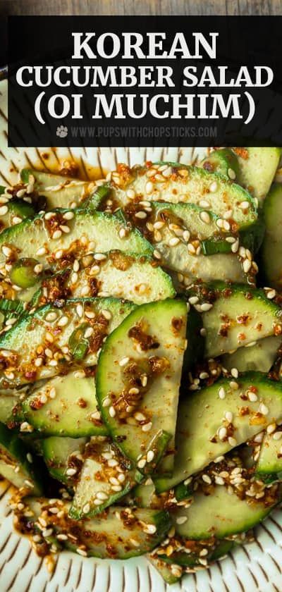 Spicy Korean Cucumber, Korean Food Side Dishes, Korean Cucumber Salad, Korean Cucumber, Cucumber Salad Recipe, Korean Side Dishes, Resep Salad, Spicy Korean, Resep Diet