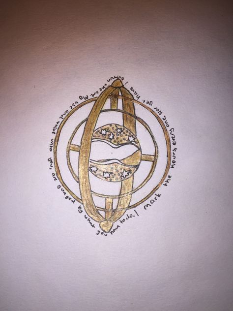 I used a tutorial from Pinterest Wand Drawings Harry Potter, Mirror Of Erised Drawing, Deathly Hallows Illustration, Deathly Hallows Mandala, Bullet Journal Harry Potter Theme, Time Turner, Harry Potter, Bullet Journal, Drawings