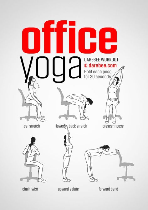 Office Yoga Workout Workouts Darebee, Office Stretches, Office Chair Workout, Desk Stretches, Work Exercises, Yoga Office, Office Workout, Office Yoga, Trening Sztuk Walki