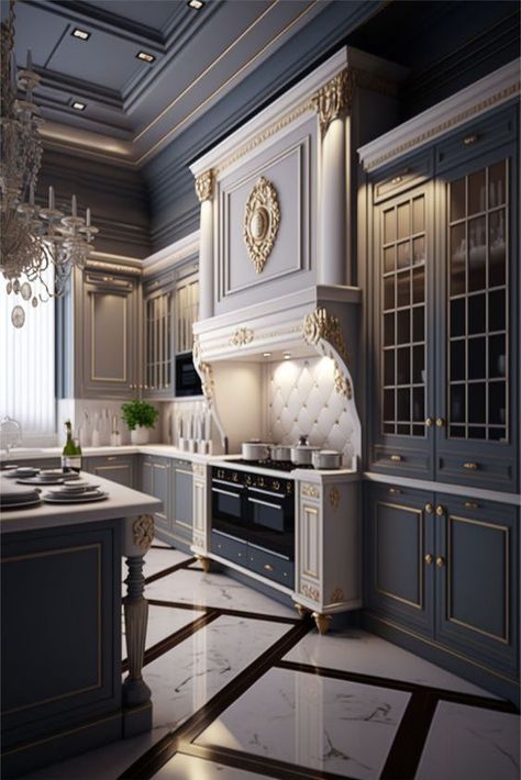 Kitchen Hardware Trends - Drawer Handles #hardwarejewelry #kitchendecor #drawerhandles #kitchentrends #homedesign #interiordesign Royal Modern House, Classical Kitchen Design Luxury, Mansion Kitchen Luxury Modern, Royal Kitchen Luxury, Royal Kitchen Design, Classic Kitchen Design Luxury, Elegant Kitchens Luxury, Luxury Classic Kitchen, Kitchen Luxury Modern