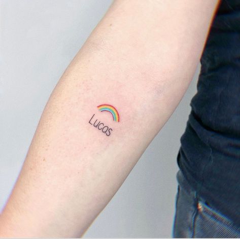 Tiny Wrist Tattoos, Idea Tattoo, Rainbow Tattoos, Cute Small Tattoos, Tattoos For Daughters, Small Tattoo, Letter R, Wrist Tattoos, I Tattoo