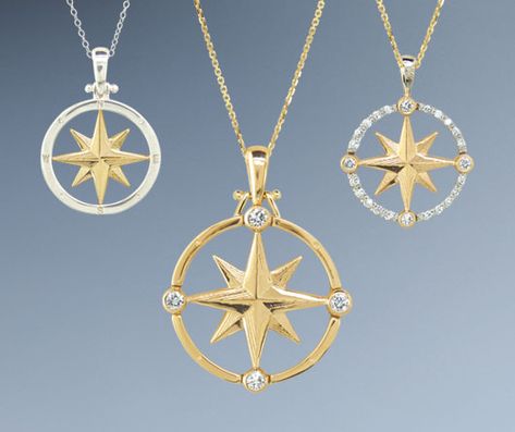 Compass Rose Necklaces - FREE Shipping Luxury Timeless Compass Design Jewelry, Compass Design Pendant Jewelry As Gift, Luxury Round Pendant Necklace With Compass Design, Gold Pendant Jewelry With Compass Design, Rose Necklaces, Compass Rose Necklace, Luxury Compass Design Pendant Jewelry, Compass Jewelry, Rabbit Necklaces