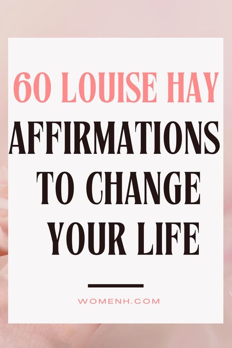 Louise Hayes Affirmations, Louise Hay Affirmations Gratitude, You Can Heal Your Life Louise Hay, Mirror Work Louise Hay, Affirmations Of Success, Louise L Hay Affirmations, Health And Wealth Affirmations, Affirmation For Good Health, Louise Hay Affirmations Money