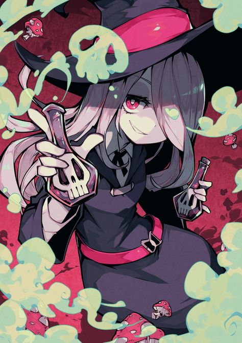 Sucy Manbavaran, W.i.t.c.h Fanart, My Little Witch Academia, Little Witch Academia, Whatsapp Wallpaper Cute, Creepy Monster, Anime Witch, Academia Wallpaper, Witch Academia