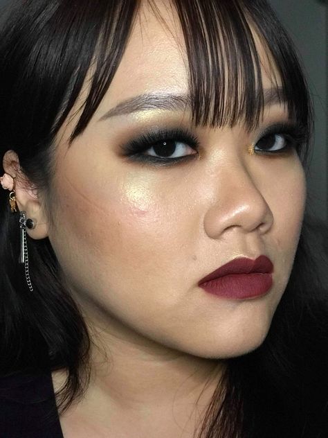 Smokey Eye Monolid, Monolid Eye Makeup, Monolid Makeup, Monolid Eyes, My Mistake, Bottom Lip, Cool Makeup Looks, Types Of Makeup, Favorite Makeup