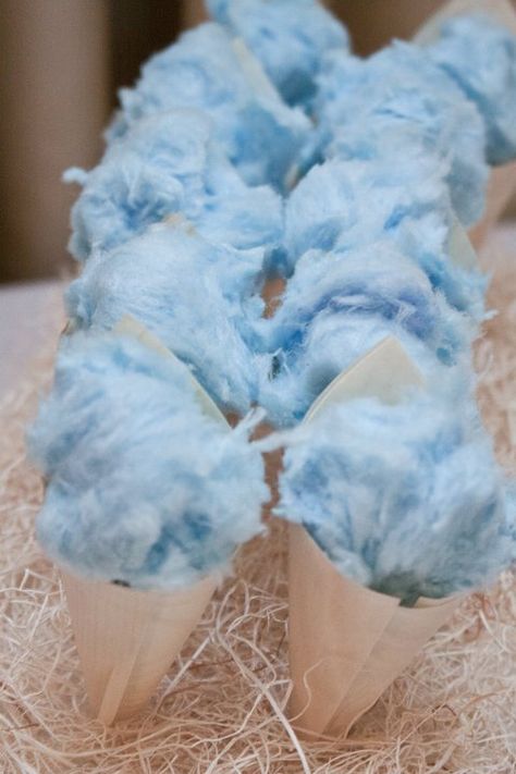 Cloud Baby Shower Theme, Gourmet Cotton Candy, Ballerina Wedding, 17 Birthday, Blue Cotton Candy, Idee Babyshower, Moon Baby Shower, Blue Bridal Shower, Gourmet Popcorn