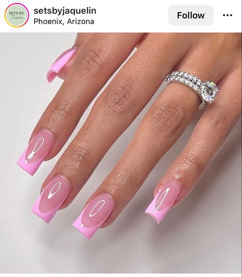 Pink Small French Tip Nails, Bubble Gum French Nails, Pink French Tip Nails With Pink Base, Full Set Nails Acrylic Short French Tips, Small Pink French Tip Nails, Small Frenchies Nails, Clear Pink French Tip Nails, French Tips With Pink Base, Short Pink Frenchies