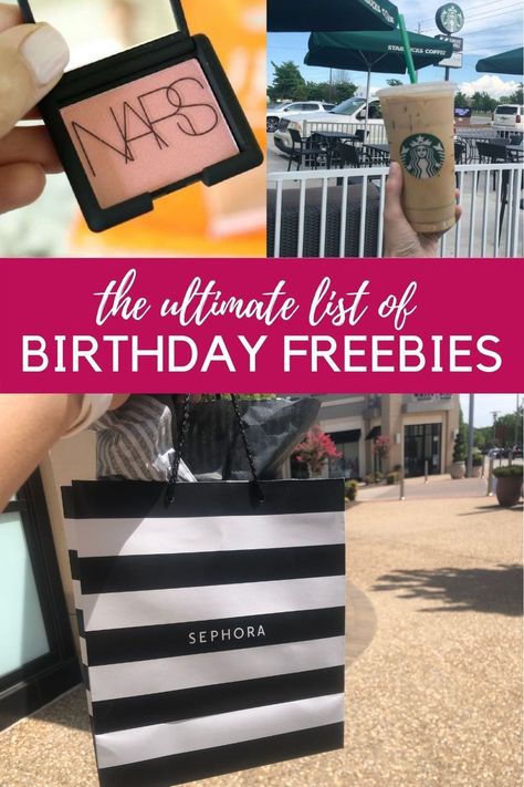 The ULTIMATE List of Birthday Freebies You can get this year! Over 65 Different Freebies to Choose From! Places That Give You Free Stuff On Your Birthday List, Free Birthday Stuff 2023, List Of Birthday Freebies, Bday Freebies List, Free Birthday Freebies, Places To Get Birthday Freebies, Birthday Deals Free Stuff, Where Can I Get Free Stuff On My Birthday, Free Birthday Stuff List