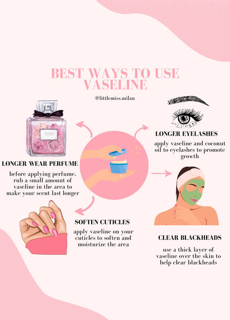 Vaseline is such a beneficial product and can be used in various ways. Check out these tips on how to use vaseline! Ways To Use Vaseline, Benefits Of Vaseline, Vaseline Eyelashes, Blind Pimple, Clear Blackheads, Pimples Under The Skin, Tea Health, Skin Care Business, How To Get Rid Of Pimples