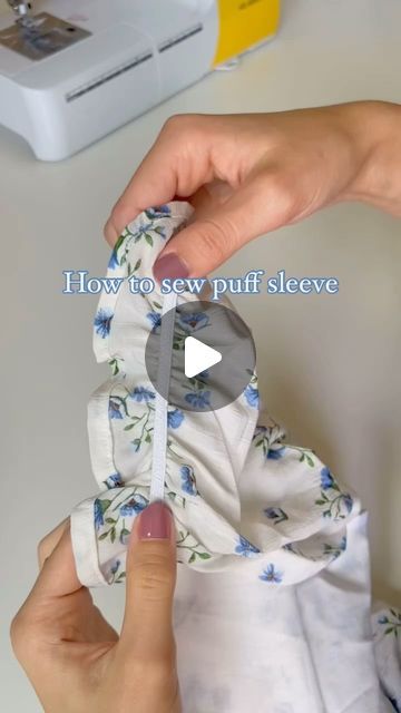 SEWING TOGETHER on Instagram: "always fun to add a little puffy sleeve🪡  but in all honesty this is such a easy fun thing to try for beginners and adds a certain something.   There are of course also other methods on how to make a puff sleeve that you can find on my page!  Follow for more tutorials and sewing inspiration 🫶🏼  Dress from the video: Belle sewing pattern (link in bio)  #sewingtutorial #sewingideas #dressmaking #sewingbeginner #sewing" Puffy Sleeve Tutorial, Puffed Sleeve Pattern, How To Add Pockets To A Dress, Puff Sleeve Dress Pattern Free Sewing, Free Puff Sleeve Pattern, Diy Puffy Sleeves, Puff Sleeve Sewing Pattern, How To Make Puffy Sleeves, How To Sew Puffy Sleeves