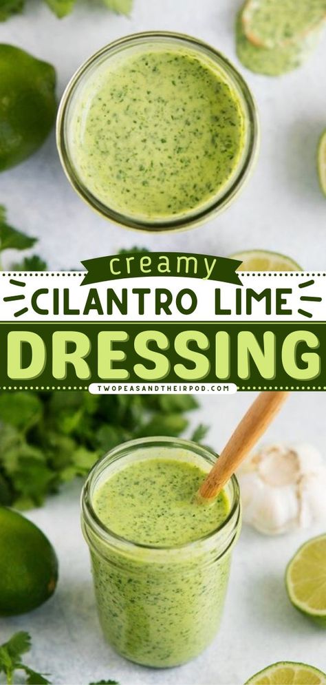 Creamy Cilantro Lime Dressing, homemade salad dressing recipes, easy dressing ideas Cilantro Lime Dressing Recipe, Creamy Cilantro Lime Dressing, Healthy Dressing Recipes, Lime Salad Dressing, Creamy Cilantro Dressing, Cilantro Lime Vinaigrette, Cilantro Salad, Salad Dressing Recipes Healthy, Cilantro Lime Sauce