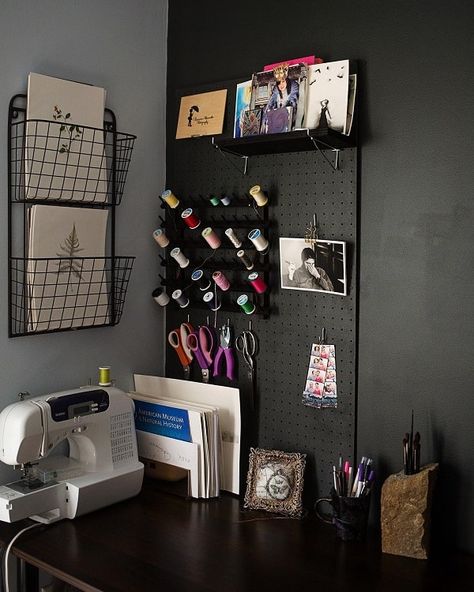 Pegboard Wall Ideas Office, Black Pegboard Ideas, Giant Peg Board Wall, Ikea Wall Pegboard, Giant Pegboard Wall, Ikea Skadis Pegboard Black, Black Pegboard, Peg Wall, Pegboard Storage