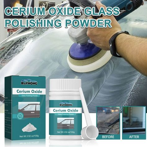 SDJMa 3.5oz Cerium Oxide Glass Scratch Remover, Professional Glass Polishing Compound for Windshield, Glass - Walmart.com Windshield Repair, Polishing Compound, Windshield Glass, Waxing Kit, Oil Stains, Car Windshield, Back To School Supplies, Car Care, Cleaning Tools