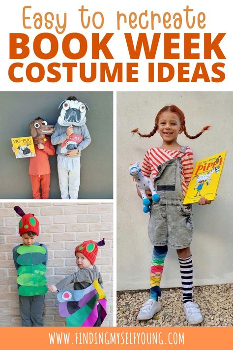 Easy Book Character Costumes, Story Book Costumes, Easy Book Week Costumes, Kids Book Character Costumes, World Book Day Outfits, Storybook Character Costumes, Book Character Costume, Book Characters Dress Up, Book Week Costume Ideas