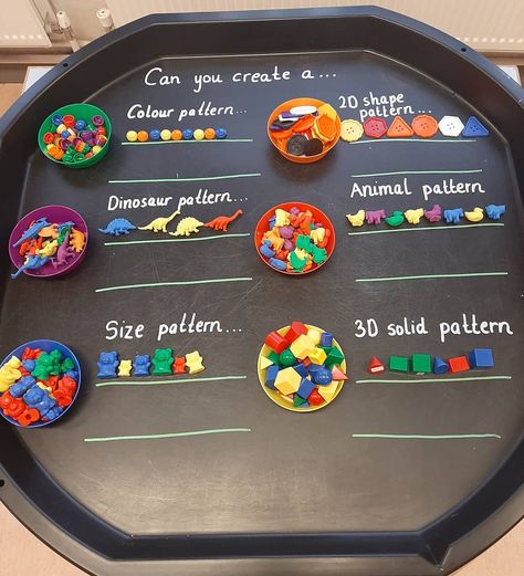 Repeating Patterns Eyfs, Pattern Activities Preschool, Reception Maths, Tuff Tray Ideas, Maths Eyfs, Reception Classroom, Numeracy Activities, Reception Class, Mathematics Activities