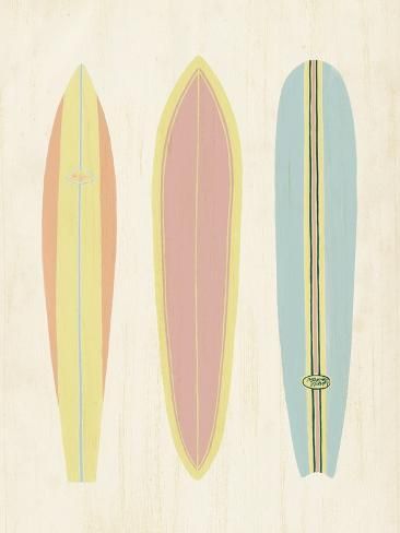 size: 12x9in Art Print: So Cal Surfer II by Grace Popp : Beach Prints Wall Art Boho, Watercolor Art Coastal, Surf Room Posters, Beachy Art Prints, Beachy Room Prints, Coastal Art Print, Surfer Room Posters, Vintage Summer Prints, Vintage Beach Prints