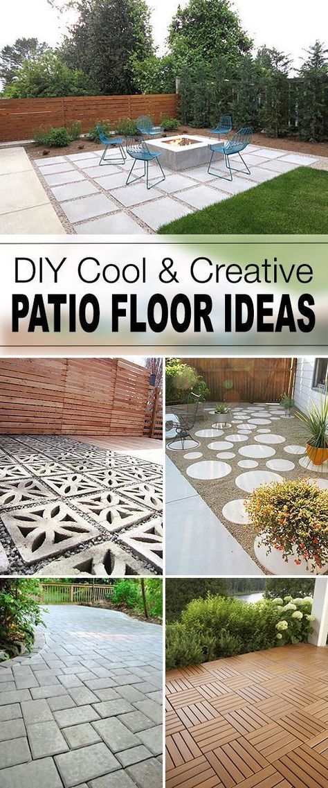 Tips and tutorials for great patio floors that you can do yourself! Brick, wood, cement, pavers, cement blocks, deck tiles • 9 DIY Cool & Creative Patio Floor Ideas! #patiofloorideas #DIY #DIYpatiofloors #patiofloors #patiofloortutorials #DIYpatiofloorprojects #buildapatiofloor #DIYgardenprojects Outdoor Patio Flooring Ideas, Pavers Diy, Patio Floor, Easy Patio, Pavers Backyard, Cement Patio, Diy Backyard Patio, Concrete Patios, Gravel Patio