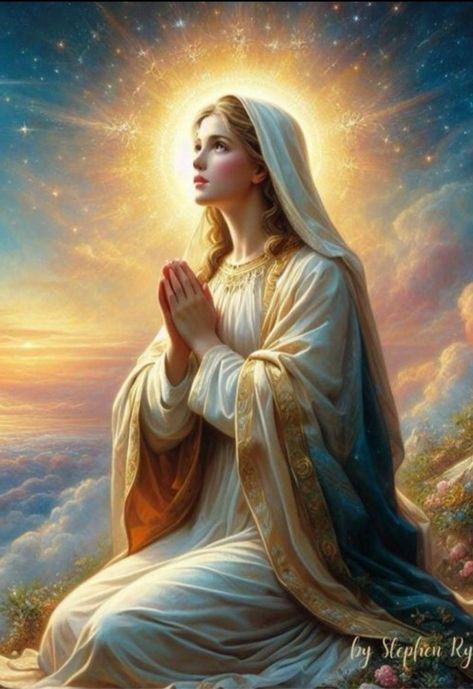 Mother Mary Wallpaper, Guardian Angel Pictures, Mary Jesus Mother, Mother Mary Pictures, Blessed Mother Statue, Pictures Of Mary, Jesus Mother, Virgin Mary Art, Mother Mary Images