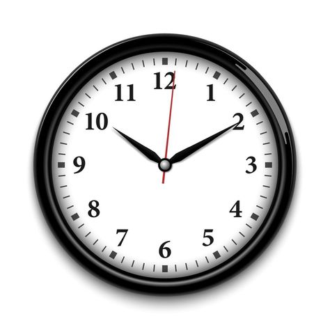 Wall clock isolated on white background, realistic vector illustration Black Wall Clock, Black Wall, Vector Photo, Premium Vector, Vector Art, Wall Clock, White Background, Vector Images, Vector Illustration