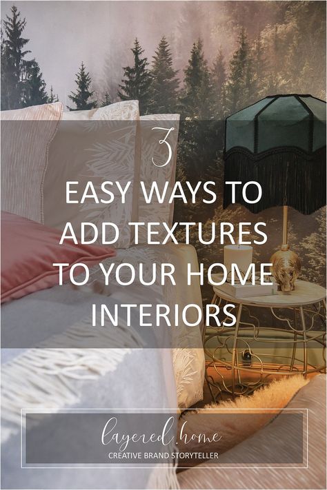 3-easy-ways-to-add-textures-to-your-home-interiors How To Add Texture To A Room, Panelling Diy, Green Walls Living Room, Dark Green Living Room, Maximalist Bedroom, Jungle Bedroom, Wall Paneling Diy, Green Jungle, Loft Bedroom