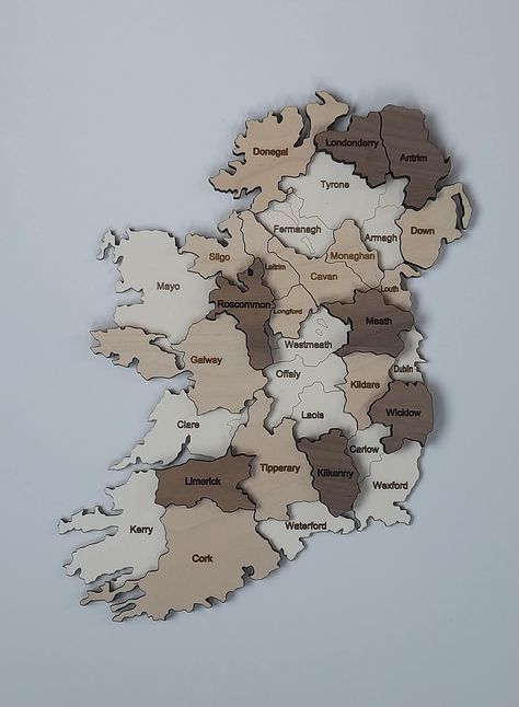 3D Wooden map of Ireland Elevate your Irish pride with our exquisitely crafted 3D Wooden Map of Ireland. Handcrafted from high-quality wood, this customizable wall sign captures the essence of the Emerald Isle, making it a perfect gift for Irish travelers, those with Irish ancestry, and St. Patrick's Day enthusiasts. Key Features: Crafted from premium, durable wood Fully customizable, add personal touches Unique 3D design adds depth and character Ideal for Irish-themed home decor Perfect for St. Ireland Souvenirs, Map Of Ireland, Irish Ancestry, Ireland Map, Wooden Wall Signs, Irish Decor, Laser Ideas, Wooden Map, Irish Pride