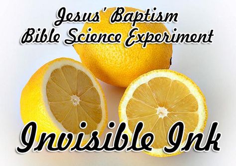 Jesus’ Baptism Science Experiment: Invisible Ink Many Catholic Christians and some Protestants will be celebrating the baptism of Jesus on Sunday January 12th. Many people over the years, including John the Baptist, felt surprise that Jesus shou Jesus Baptism, Bible Science, Sunday School Object Lessons, Bible Object Lessons, Childrens Sermons, Preschool Bible, Invisible Ink, Sunday School Activities, Catholic Kids