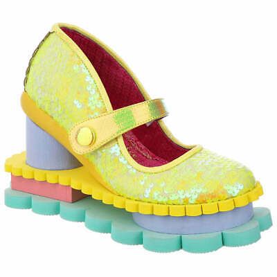 Irregular Choice Heels, Dr Shoes, Funky Shoes, Irregular Choice, Platform Mary Janes, Imaginary Friend, Platform High Heels, Matches Fashion, Yellow Leather