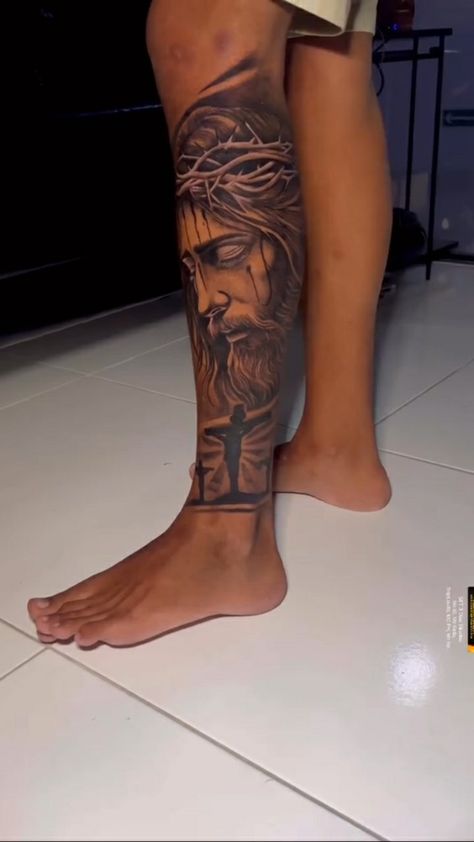 Men’s Leg Sleeves, Men Leg Tattoo Ideas Sleeve, Men Feet Tattoo, God Leg Tattoo Men, Half Sleeve Leg Tattoo Men, Back Of Leg Tattoos Men, Full Leg Sleeve Tattoos For Guys, Calf Tattoo Men Ideas Design, Best Leg Tattoos Men's