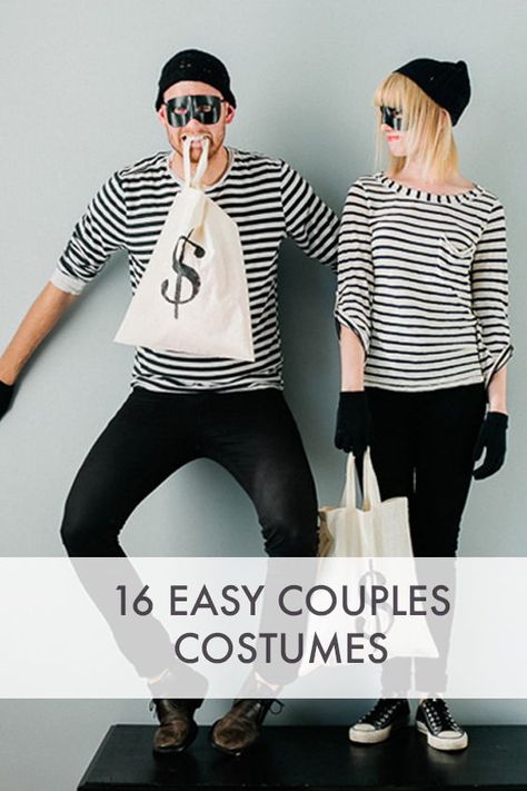 2 People Halloween Costumes, Easy Diy Couples Costumes, Quick N Easy Halloween Costumes, Last Minute Couples Costumes, Warm Halloween Costumes, Pair Costumes, Easy Couple Halloween Costumes, Easy Couples Costumes, Couples Costumes Creative