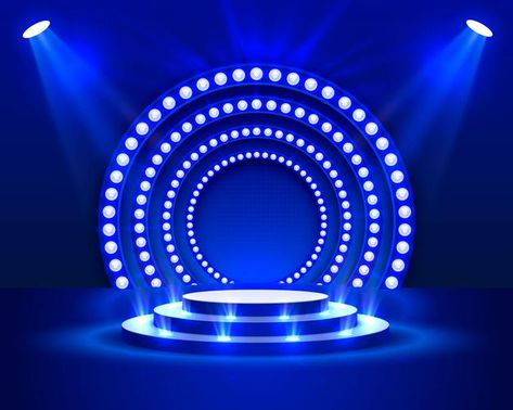 Stage podium with lighting, stage podium... | Premium Vector #Freepik #vector #background #business #party #star Game Show Background, Show Background, Casino Background, Creative Photography Logo, Stage Podium, Gold Design Background, Stage Background, Business Party, Photo Art Frame