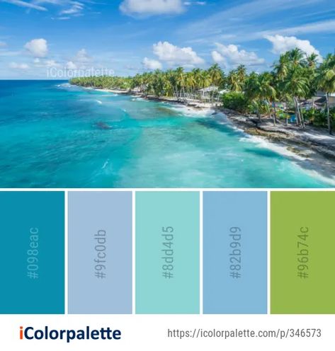 1056 Coast Color Palette ideas in 2020 | iColorpalette Hawaii Colors Palette, Island Colour Palette, Sea Pallette, Sea Colour Palette, Hawaii Color Palette, Caribbean Color Palette, Island Color Palette, Sea Color Palette, Garage Detached