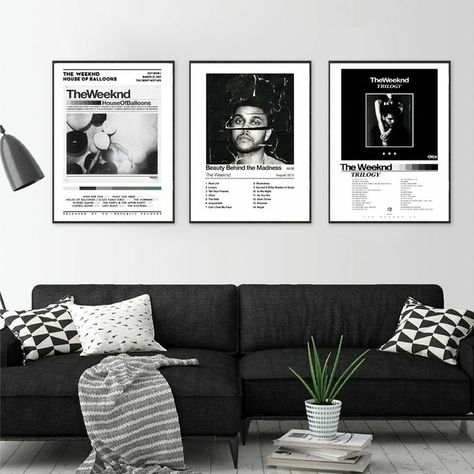 The Weeknd Decor, The Weeknd Room Decor, Album Cover Wall Decor, The Weeknd Aesthetic, Weeknd Aesthetic, Men Wall Decor, Aesthetic Room Design, Mens Bedroom Decor, Posters On Wall Bedroom