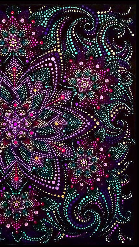 Dotted Mandala Art, Mandala Wallpaper, Mandala Rock Art, Mandala Canvas, Mandalas Design, Airbrush Art, Dot Art Painting, Mandala Dots, 자수 디자인