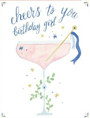 Happy Birthday Drinks, Birthday Drinks, Happy Birthday Friend, Pink Cocktails, Pink Cocktail, Birthday Card Design, Happy 2nd Birthday, Girl Friend, It's Your Birthday