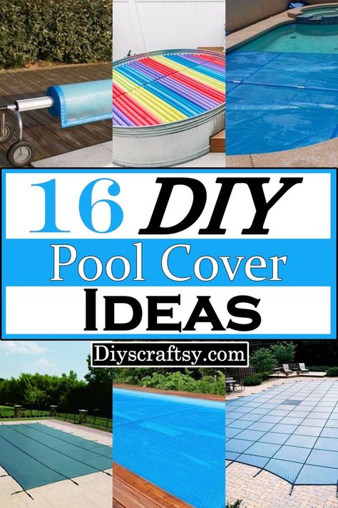 These pool cover ideas are easy, fast, and an awesome DIY for any season. These covers will make your pool stand out, from a snowflake cover to a wreath. Pool Motor Cover Ideas, Easy Pool Cover Ideas, Pool Cover Diy Above Ground, Pool Cover Storage, Diy Inflatable Pool Cover, Stock Tank Pool Cover Diy, Diy Inground Pool Cover, Diy Pool Shade Ideas, Pool Solar Cover Ideas