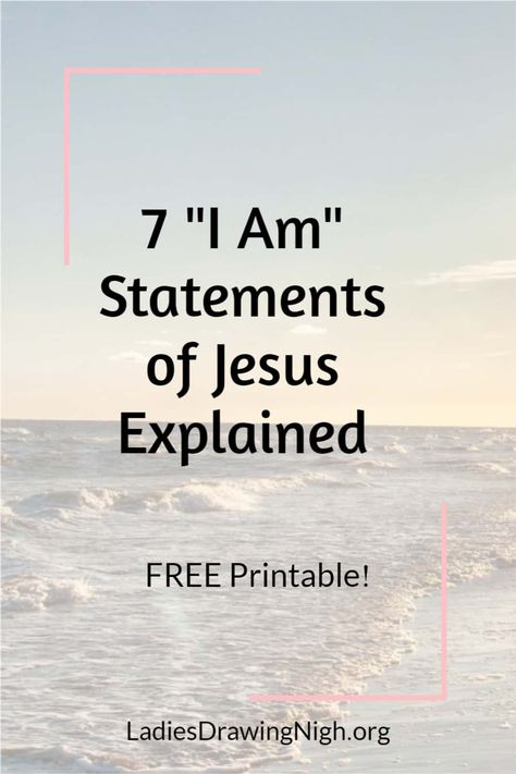 I Am Statements Of Jesus, Character Of God, I Am The Door, Jesus Scriptures, Who Is Jesus, Bible Study Help, The Great I Am, Why Jesus, Womens Bible Study