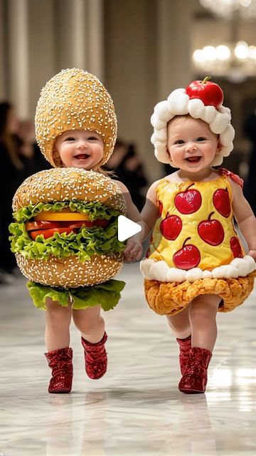 LittleClassics on Instagram: "Cutest Baby Fashion Show Featuring Food-Themed Outfits 
#cute #fashion #baby #AI #runway #viral #fashionweek #bebe #kids #fashion" Food Theme Costumes, Kids Fashion Show, Anne Geddes, Hoco Hair, Fashion Baby, Themed Outfits, Fashion Costume, Makkah, Instagram Aesthetic