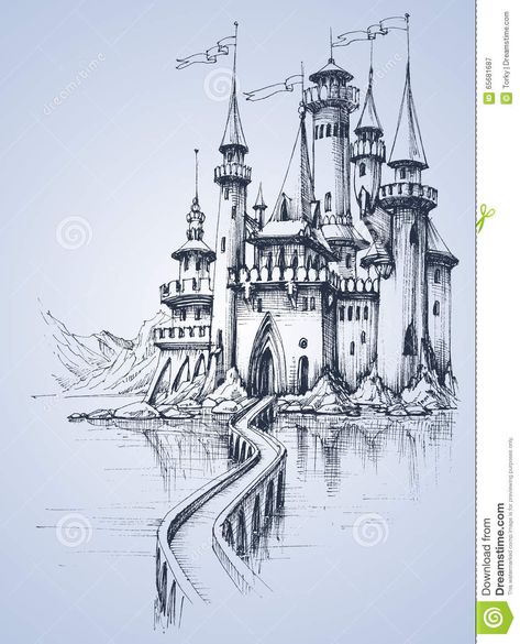 A beautiful palace stock vector. Illustration of mansion - 65681687 Pencil Drawing Christmas, Pencil Drawing Inspiration, Beautiful Palace, Castle Drawing, Drawing Christmas, Drawing Competition, Castle Art, Architecture Drawing Art, Fantasy Castle