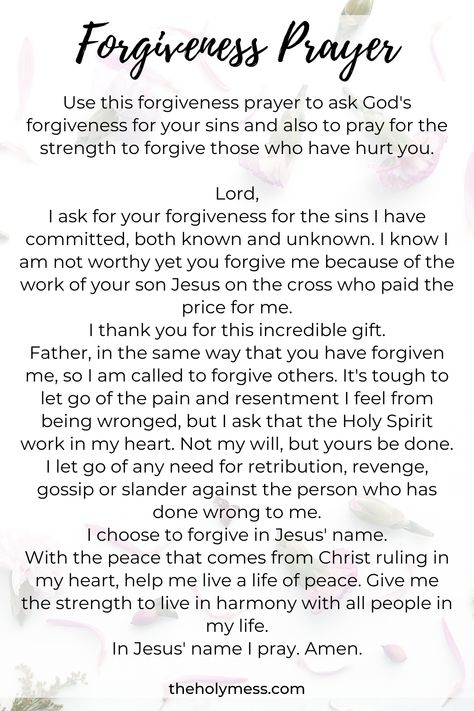 prayer forgiveness Prayers On Forgiveness, Scripture For Forgiving Others, Prayers About Forgiveness, God's Forgiveness Quotes Scriptures, Bible Forgiveness Scriptures, Scripture About Forgiveness, Forgiveness Scriptures Bible, Bible Study About Forgiveness, Bible Forgiveness Quotes