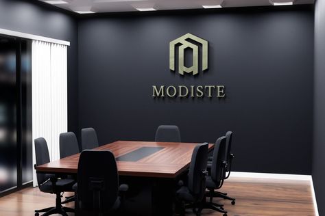 Logo Mockup office Professional Office Decorating Ideas, Business Office Interior Design, Office Decals, Office Wall Colors, Male Office Decor, Office Wall Design, Office Decor Professional, Office Wall Decals, Work Office Decor