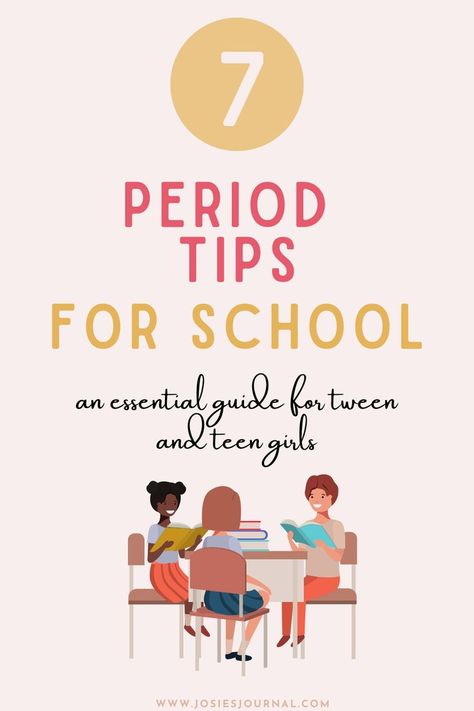 early puberty Period Tips For School, Period Hacks For Teens, Period Hacks For School, Periods At School, Teen Period Kit, Tips For School, First Period Kits, Monthly Cycle, Period Tips